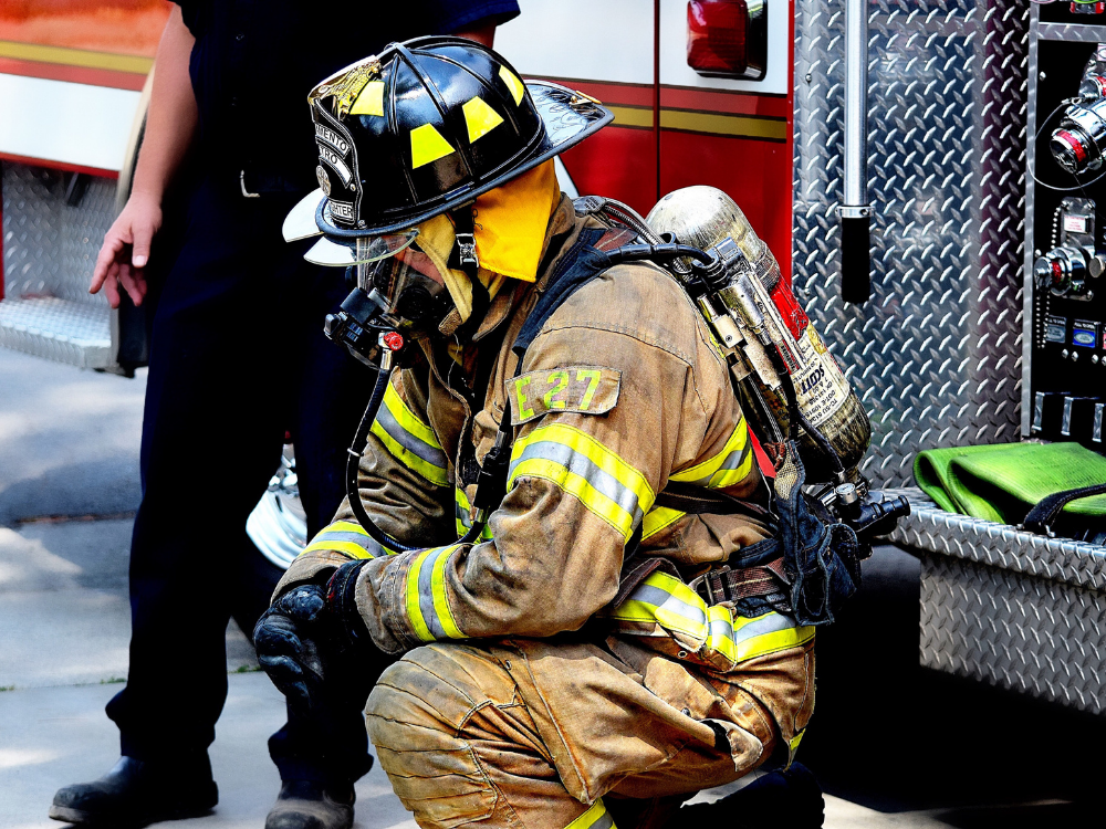 firefighter in his gear